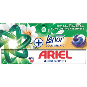 Капсули для прання Ariel Pods All-in-1 Touch of Lenor Золота орхідея 26 шт